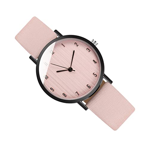 UKCOCO Damen Quarzuhr Weibliche Handgelenkverzierung Moderne Lederuhr Frauen Nummer Uhr Nummernquartz Uhr Geschenke Zum Tag Der Krankenschwestern Präsent Kind Anzahl Edelstahl Armband von UKCOCO