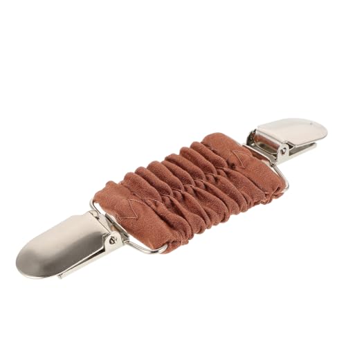 UKCOCO Damen Strickjacken Clip Elastischem Cinch Design Dekorativer Pullover und Cardigan Verschluss für Kleider Schals Blusen Vielseitig Einsetzbar Modischer Halsschmuck Hellbraun von UKCOCO