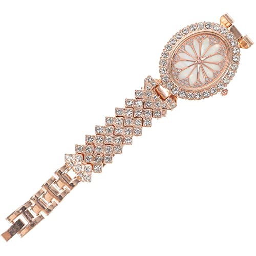 UKCOCO Damenuhr Dimond Uhr LED Hintergrundbeleuchtung Uhr Uhr Mädchen Uhr Elegante Stil Uhr Dekorative Uhr Mode Uhren Für Damen Uhr Zeit Lässige Uhr Metall Damengürtel von UKCOCO