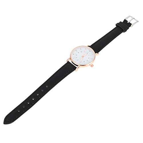 UKCOCO Digitaluhr Damen Mit Lederarmband Casual Freizeituhr Mädchen Gürteluhr Für Frauen Präzises Und Legierungsuhrwerk Hautverträgliche Armbanduhr Für Business Und Alltag von UKCOCO
