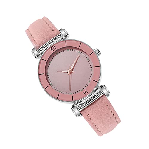 UKCOCO Damenuhr Geburtstagsgeschenk Uhr Mit Römischen Ziffern Für Damen Leuchtende Uhr Damen Armbanduhr Für Mädchen Uhrenarmband Aus Leder Lederuhr Schwesterntisch Quarz Kind Gefrostet von UKCOCO