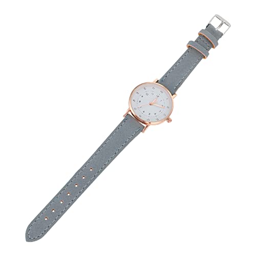 UKCOCO Damenuhr Verstellbare Lederuhr Armbanduhr Für Frauen Schlanke Uhr Freizeituhr Für Mädchen Lederband Uhr Damen Armreifen Für Damen Damenanzug Kind Gewöhnliches Glas Beiläufig von UKCOCO