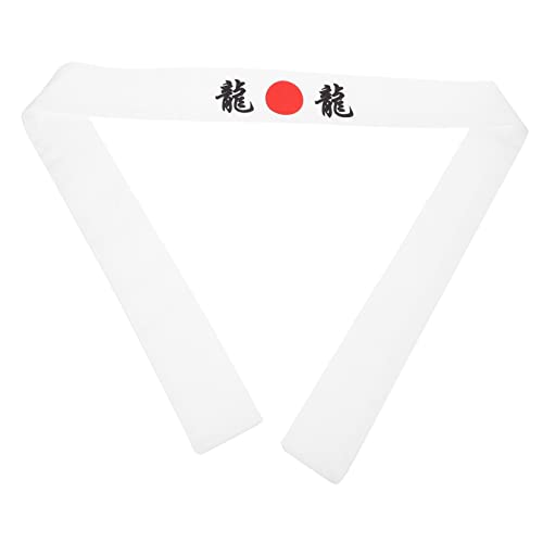 UKCOCO Wiederverwendbares Japanisches Karate-stirnband Für Herren Und Damen Atmungsaktive Dekorative Kopfbedeckung in Weiß Für Sport Yoga Kochen Und Training von UKCOCO