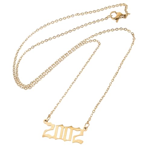 UKCOCO Digitale Halskette aus Goldfarben Clavicle Kette Schmuckaccessoire für Damen Geeignet für Party und Festliche Anlässe von UKCOCO