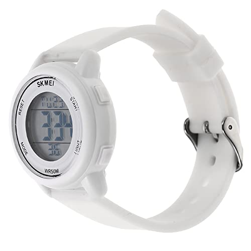 UKCOCO Digital Anzeige Sport Uhr Reloj Digital para Mujer Elektronische Schüleruhr Digitaluhr Damen Kinderuhren Digitale Armbanduhr Achte Auf Mädchen Mode Student Weiß Geschenk Silikon von UKCOCO