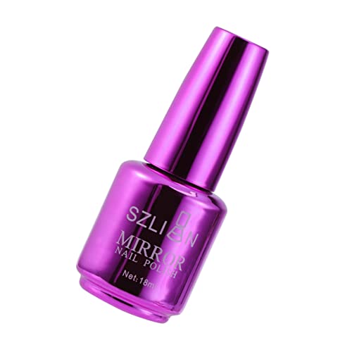 UKCOCO Funkelnder Gelnagel Nagellack Für Frauen Metallischer Spiegel Holografischer Nagellack Glitter Nagellack Spiegel Nagellack Metallic Violett Unablösbar Fräulein Maniküre-werkzeuge von UKCOCO