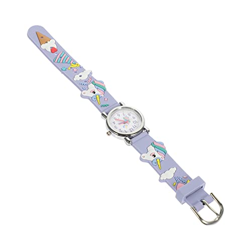 UKCOCO Armband Einhorn Design Handgelenk Uhr 3D Sü?e Cartoon Uhr Waterdes Kinder Handgelenk Uhr Zeit Lehrer Uhr für M?dchen Weihnachtsgeburtstag Geschenke Leichter Lila Niedlich von UKCOCO