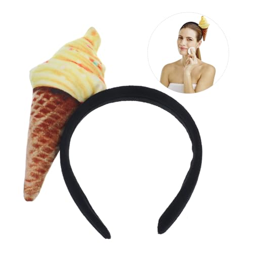 UKCOCO Eis Haarband Eistüte Form für Erwachsene Kinder Süßes Haarschmuck Accessoire für Partys und Make Up Bequem und Vielseitig Einzigartiges Design für Verschiedene Anlässe von UKCOCO