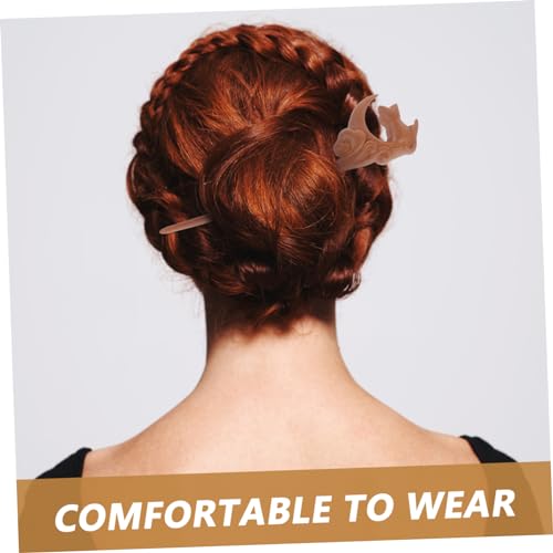 UKCOCO Eleganter Holz Haarstab Mond Katze Design Vintage Haarschmuck Damen Glatte Textur Vielseitiger Updo und Dutt Haarstab Komfortables Chinesisches Accessoire für Alltag und von UKCOCO