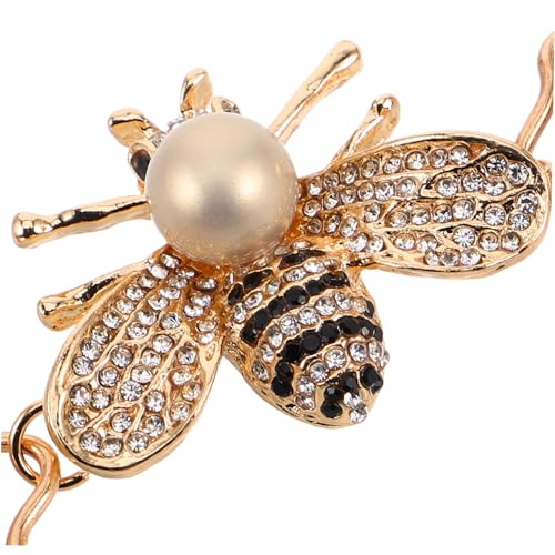 UKCOCO Enamel Honigbienen Brosche Strickjackenclip Metall Schalclip für Damen und Herren Langlebiger Pulloverhalter Modischer Hijab Magnetpin und Cardigan Verschluss von UKCOCO