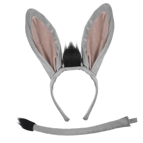 UKCOCO Esel-stirnband Mit Ohren Cosplay-haarband Und Tierkostüm-accessoires Für Halloween Weihnachten Geburtstagsfeiern Und Partys Verstellbar Und Angenehm von UKCOCO