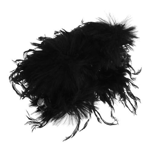 UKCOCO Extra Großer Rutschfester Haarclip für Dickes Haar Weicher Schwarzer Fuzzy Haarklammer Jumbo Kralle Langlebiger Haarschmuck für Vielseitige Frisuren und Langanhaltenden bei Damen von UKCOCO