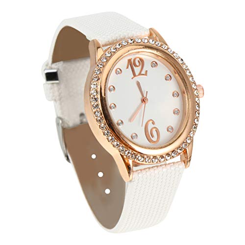 UKCOCO Digitaluhr Für Frauen Damenuhr Armbanduhren Quarzuhren für PU Lederband Armbanduhr wasserdichte Diamant Dame Easy Read Quarz Armbanduhren Watch für M? Damenuhren Damen-Digitaluhren von UKCOCO