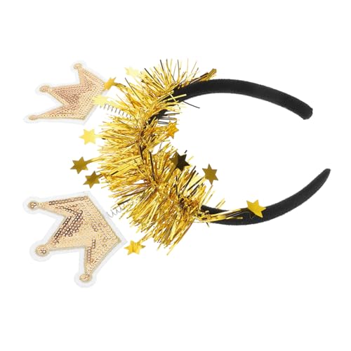 UKCOCO Frohes Neues Jahr Stirnband Mit Krone-design Haarband Für Frauen Neujahrsfeiern Party-zubehör Neujahrs-thema-kopfschmuck von UKCOCO