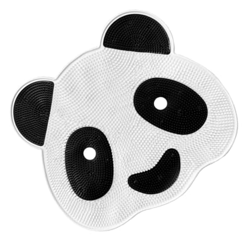 UKCOCO Fuß und Rückenschrubber Duschmatte mit Saugnäpfen Cartoon Panda Design Sanftes Peeling gegen Hornhaut und Abgestorbene Haut Rutschfestes Massagepad für Dusche und Bad von UKCOCO