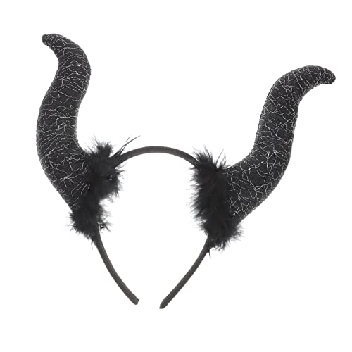 UKCOCO Halloween Teufelshörner Stirnband Schwarz Für Cosplay Party Kostümzubehör Haarreifen Hörner Accessoires Kopfbedeckung von UKCOCO
