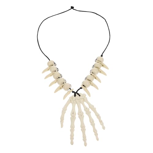 UKCOCO Halloweenschmuck Vintage Halloween Anhänger Halskette Mit Skelett-knochen Für Frauen Für Kostümpartys Und Tägliches Tragen Aus Strapazierfähigem Harz Gefertigt von UKCOCO