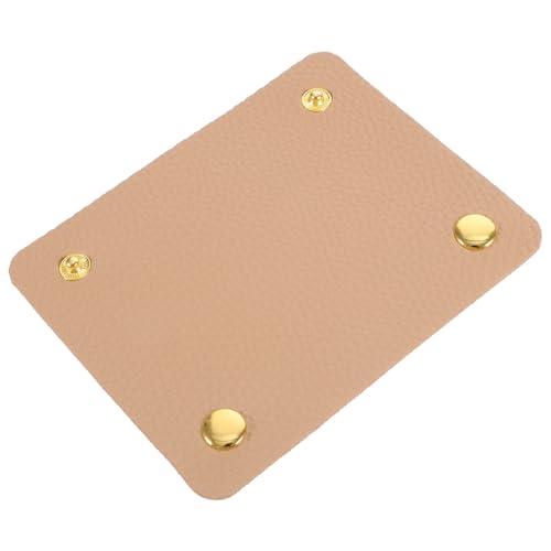 UKCOCO Handtasche Lederetui Kofferanhänger Handytasche Taschen Geldbörsen-tragegurt-Abdeckung Beutel Gepäck Schlösser Handhaben Faltbar Hängend Kofferradschutz Griff Stamm Beige Pu-Leder von UKCOCO