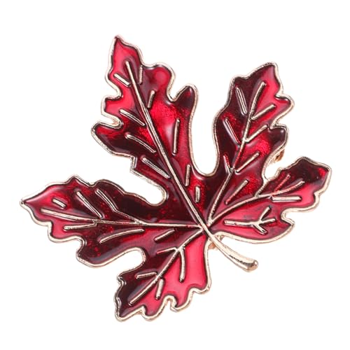 UKCOCO Herbstliche Ahornblatt Brosche Damen Anstecknadel aus Langlebiger Legierung Dekorative Kleidung Schmucknadel für Schal Hut und Outfit Sicherer Halt Farb und Formbeständig für von UKCOCO