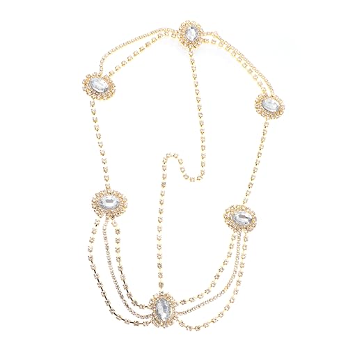 UKCOCO Haarschmuck Braut Kopfkette Mit Strasssteinen Kopfschmuck Für Hochzeiten Und Partys Schmuck Für Frauen Und Mädchen von UKCOCO