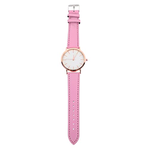 UKCOCO Uhrarmband PU Leder Uhr Watch Quarz Armbanduhr für Frauen Mode Leder Armbanduhr für Frauen Frauen Rosa Herrenuhrenarmbänder von UKCOCO