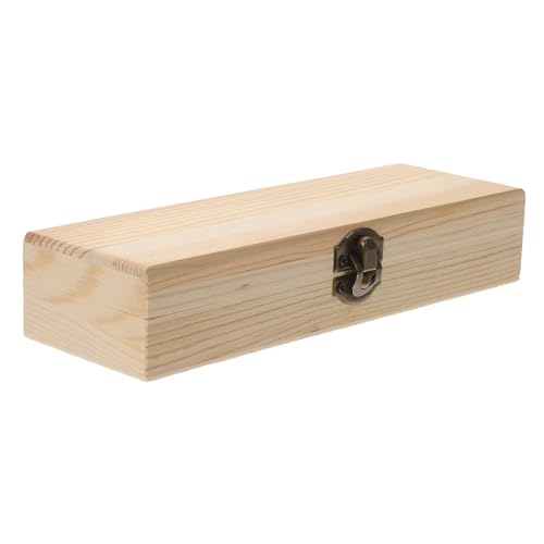 UKCOCO Holz Bleistift Box Große Kapazität Aufbewahrungsbox Für Junge Mädchen DIY Handwerksbedarf Aus Langlebigem Material Mit Deckel Für Schule Und Büro von UKCOCO