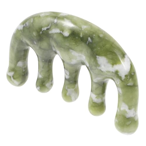 UKCOCO Jade Massagekamm für Frauen Kleiner Grüner Scalp Massager Robustes Material Leicht Entwirrend Lindert Kopfhautspannung Geeignet für Haartypen und Reisen von UKCOCO