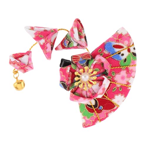 UKCOCO Japanische Haarspange mit Quasten Handgefertigtes Fächer Design Haarschmuck für Damen Traditionell Japanischer Kimono Stil Geeignet für Hanfu Cosplay und Festliche Anlässe von UKCOCO