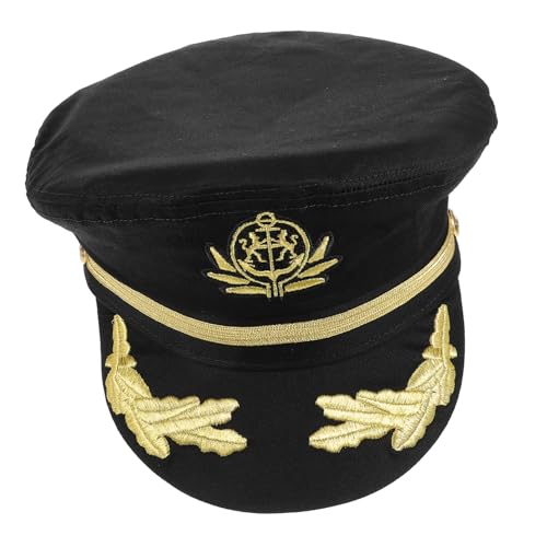 UKCOCO Kapitänsmütze für Cosplay Partys Matrosenhut mit Feiner Leicht Atmungsaktiv für Kostümpartys für Damen Herren von UKCOCO