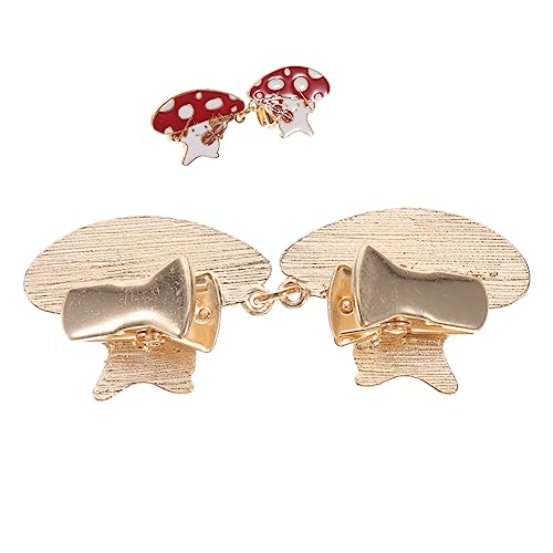 UKCOCO Kawaii Pilz Broschen Clip aus Legiertem Material Langlebiger Cardigan Clip für Pullover Kleider Schals Modischer Schmuck für Frauen Vielseitig für Alltag Party Hochzeit von UKCOCO