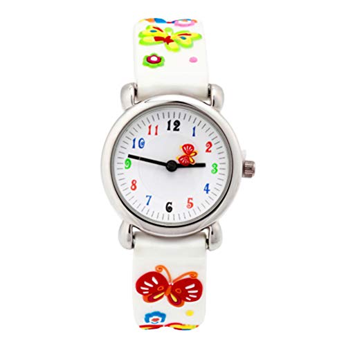 UKCOCO Kinderuhr 3D wasserdichte Uhr Muster Armbanduhr Kinder Cartoon Armbanduhr Mode Sportuhren Weiß von UKCOCO