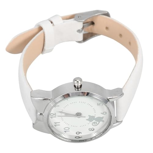 UKCOCO Kinderuhr Uhren Mit Lederarmband Damen Armbanduhren Quarzuhr Für Mädchen Süße Uhren Für Damen Flick Flack Uhr Jungen Uhrwerk Typ: Quarz Glas Beiläufig Weiß von UKCOCO