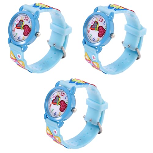 UKCOCO 3 STK Kinderuhr Handgelenkschmuck Bezaubernde Kinderarmbanduhr Praktische Schüleruhr Modische Armbanduhr 3D-Uhr Für Kinder Armbanduhr Für Kinder Gummi Student Mode Geschenk von UKCOCO
