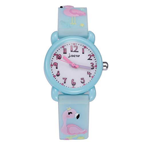 UKCOCO Mode Kinderuhren- Flamingo 3D Cartoon Kinderuhren Kleinkind Armbanduhr Einfach zu Lesende Zahlen Und Zeiger Zeit Lehrer Kinderuhr für M?dchen Jungen Modeuhr Für Kinder von UKCOCO