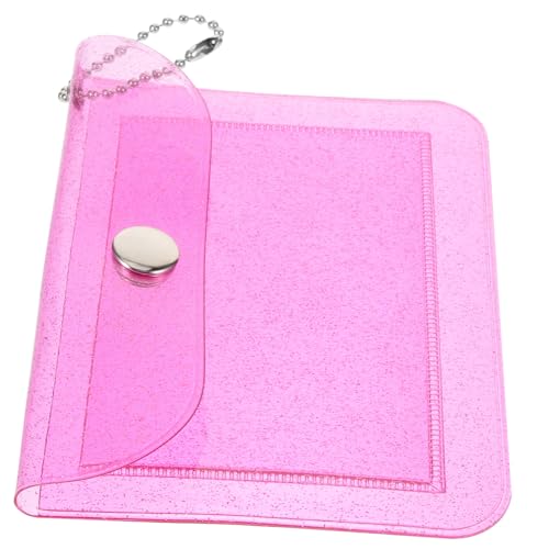 UKCOCO Kleine Damen Geldbörse PVC Münzfach Kartenetui Portemonnaie mit Druckknopf Verschluss Kompakt und Leicht für Schlüssel Lippenstift Reise und Alltag von UKCOCO