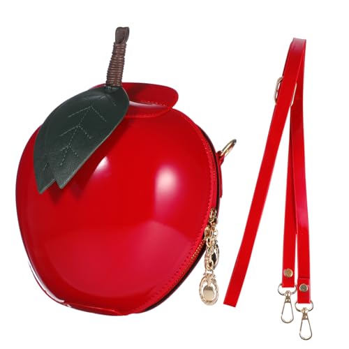 UKCOCO Kleine Mädchen Umhängetasche in Apfelform PU Schultertasche Süße Münzbörse Robust und Langlebig Geeignet für Reisen und Einkaufen Geschenkidee für Freunde von UKCOCO