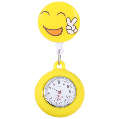 Uhr Taschenuhr Fob Uhr Clip On Uhr Schwesternuhr Quarzuhr Hängeuhr Ansteckuhr Brosche für Pflege Arzt Student Prüfung Uhr von UKCOCO