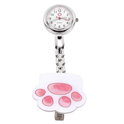 UKCOCO 1stück Katze Pfote Elektronische Taschenuhr Mit Leuchtfunktion Praktische Clip-Uhr Für Pflegekräfte Für Nachtschichten Und Kreative Für Freunde von UKCOCO