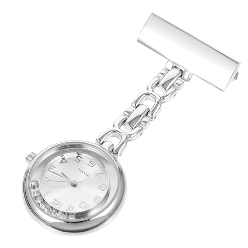 UKCOCO Krankenschwester Uhr Taschenuhr Schwesternuhr Ansteckuhr Brosche Krankenschwesteruhr Quarzuhr Digital Quarzwerk Pflegeuhr Armbanduhr Fob Uhr für Arzt Damen Student Geschenk von UKCOCO