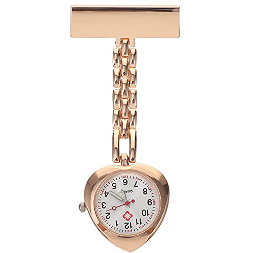 UKCOCO Diamantuhr 1stk Taschenuhr Brustuhr Kristall Fob Uhren Revers Pin Uhr Geschenke Stethoskop Uhr Befestigung Quarzwerk Gürtel Damen Geburtstagsgeschenk Ansteckuhr von UKCOCO