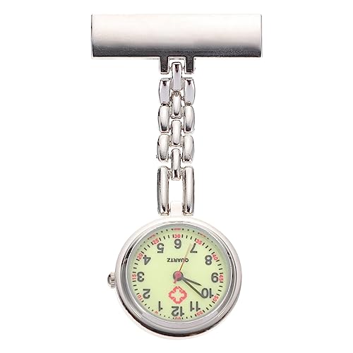 UKCOCO Krankenschwesteruhr Pflegeuhr mit Clip Cartoon Arzt Mini Taschenuhr Personalisierte Ansteckuhren Quarz Digital Quarzwerk Armbanduhr Schwesternuhr Glow in Der Dunklen von UKCOCO