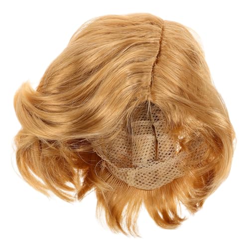 UKCOCO Kurze Blond Herren Perücke Stil Toupee für Männer Natürliche Realistisches Haargefühl Bequem für Cosplay Kostüme Partys und Tägliches Tragen von UKCOCO