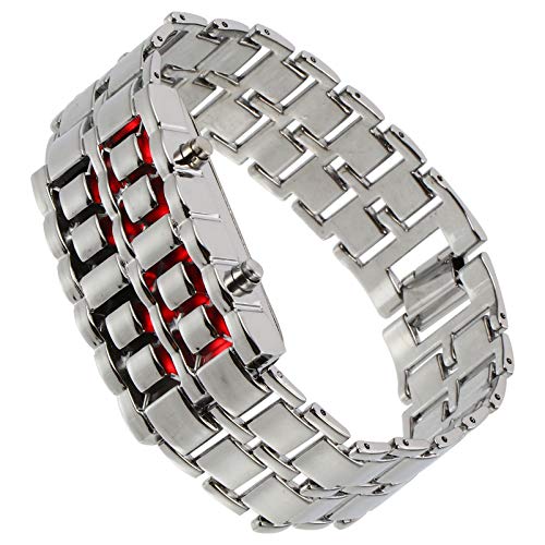 UKCOCO Modeuhr Mens Uhren Rote LED Digital Armband Uhr Kreative Analog Handgelenk Uhren für Männer Jungen Alltagsuhr von UKCOCO