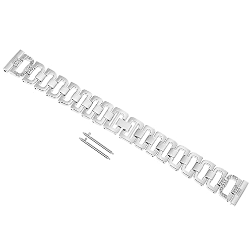 UKCOCO Silberne Accessoires Diamant Besetzte Straps Uhr 20Mm Armband Kompatibel mit Aktive 2 Uhrenzubehör von UKCOCO