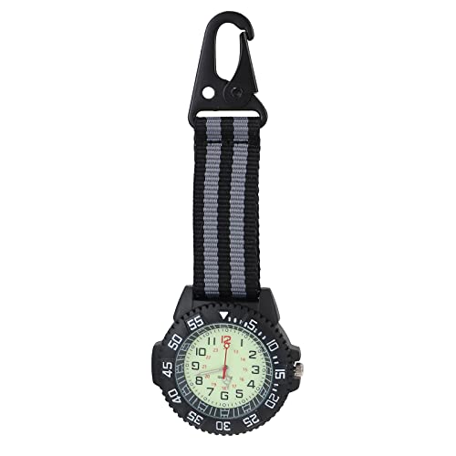 UKCOCO Karabiner Clip Uhr Mit Digitalzifferblatt Leichte wasserdichte Taschenuhr Für Outdoor-Sport Und Reisen Für Bauarbeiter Und Abenteuerlustige Mit Robustem Design Und Einfach von UKCOCO