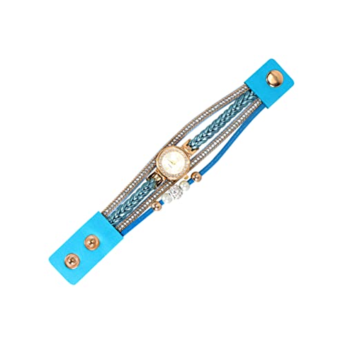 UKCOCO Damenuhr Strassuhr Armbanduhr Quarzuhr Mit Geflochtenem Handgelenkband Kreative Handgelenkdekoration Für Damen Blau Modisches Design Präzises Quarzwerk Sicher Tragbar UKCOCO Damenuhr Strassuhr Armbanduhr Quarzuhr Mit Geflochtenem Handgelenkband Kreative Handgelenkdekoration Für Damen Blau Modisches Design Präzises Quarzwerk Sicher Tragbar von UKCOCO