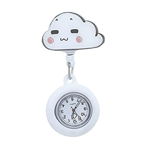 Mode Taschenuhr 1 stück Mode Uhr Cartoon pflegeuhr teleskop Clip- on Pocket Uhr von UKCOCO