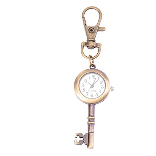 Taschenuhr Mit Kette Herren Mode Taschenuhr 1PC Creative Key Watch Smooth Key Watch Retro Taschenuhr Neuartige Key Shape Uhr mit tragbarem Schlüsselbund Taschenuhr für Messing Schwesternuhr von UKCOCO