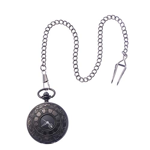 UKCOCO Steampunk Retro Taschenuhr Mit Römischen Ziffern Mechanischem Handaufzug Antikem Design Und Kette Vintage Quartz Uhr Für Und Damen Als Zu Weihnachten Oder Geburtstagen von UKCOCO