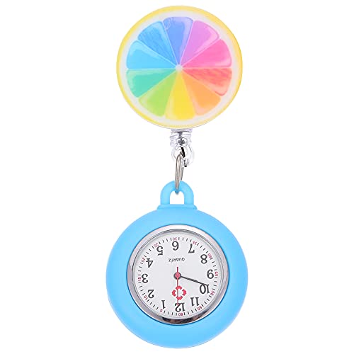 UKCOCO 1stk Taschenuhr Für Studenten Clip Uhr Fob Uhr Zitrone Uhr Clip-krankenschwesteruhr Kragennadel Mädchen Quarz Männer Und Frauen von UKCOCO